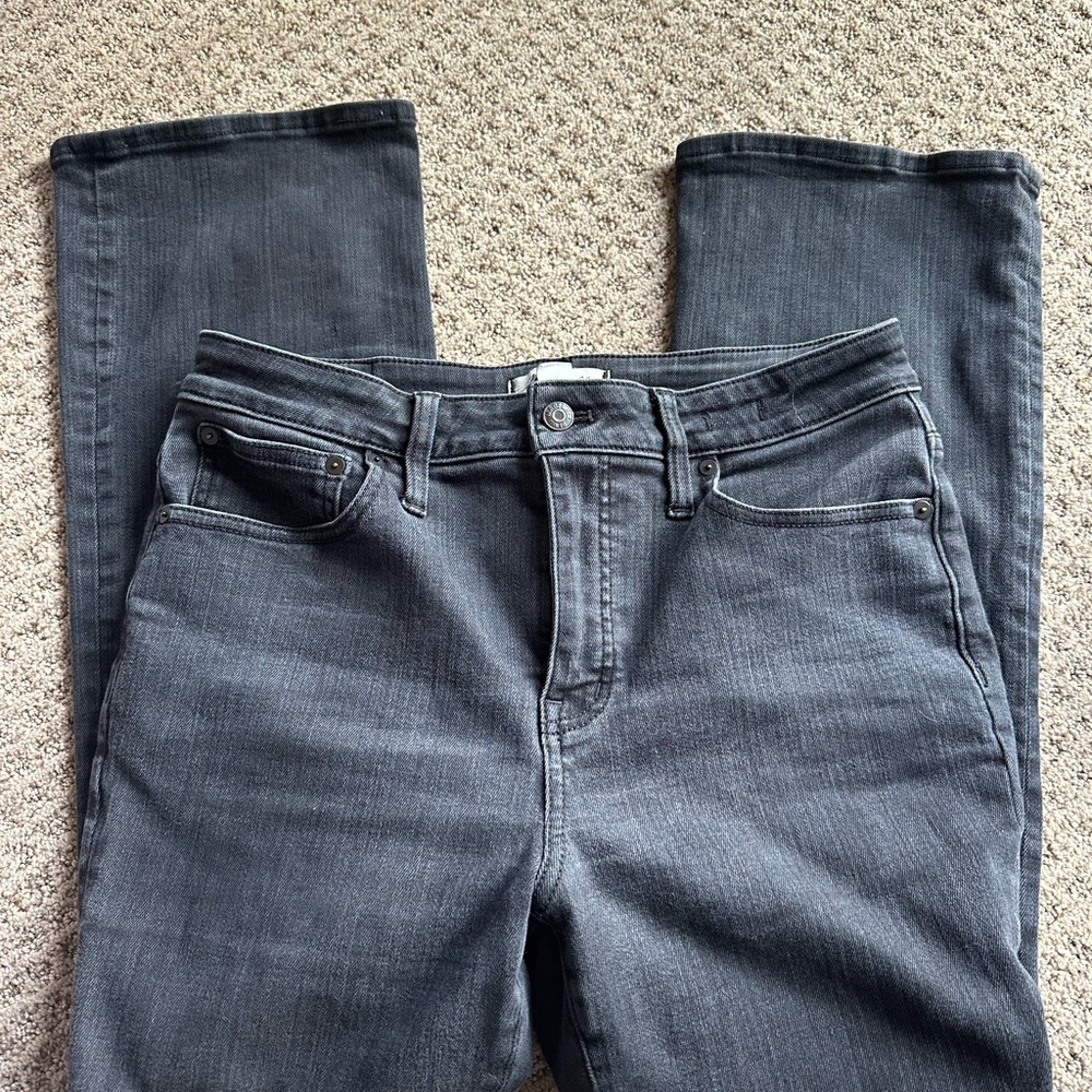 Dark Gray/Black Ankle cut Denim Jeans